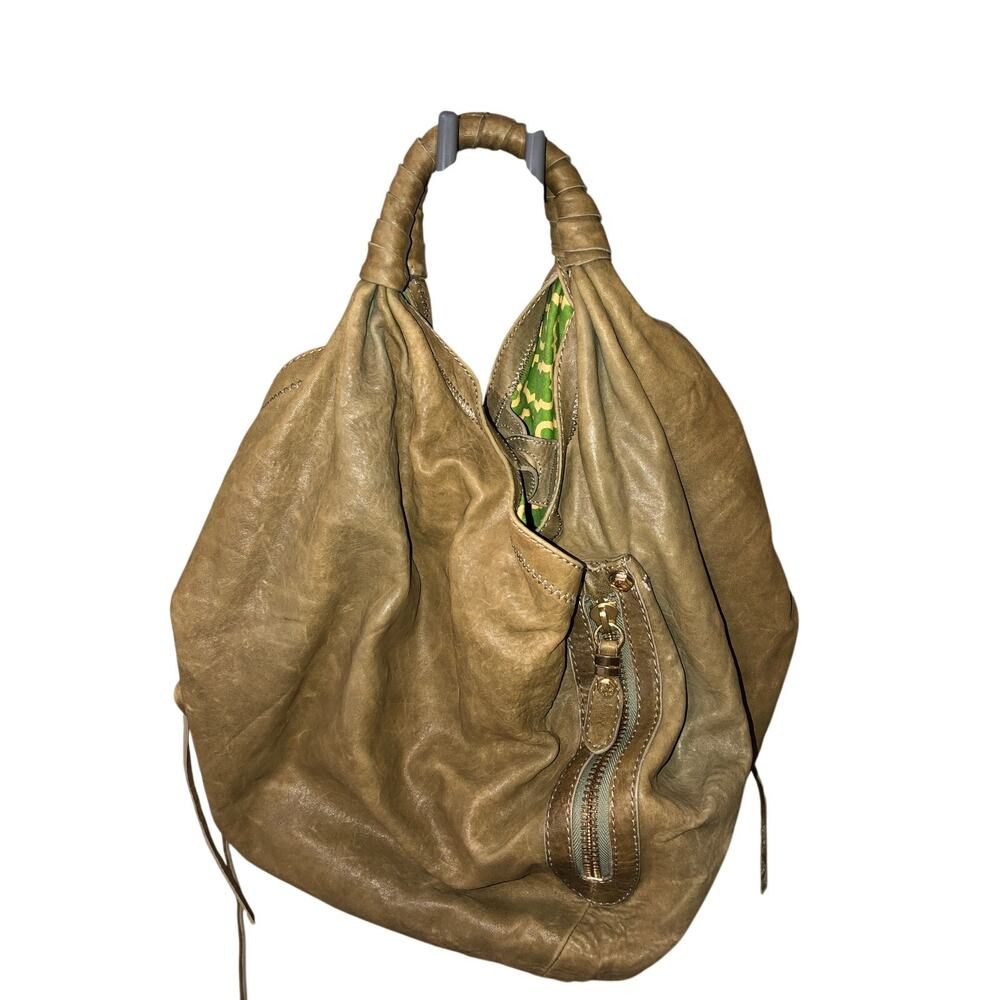 Oryany Heather XXL Shoulder Handbag Green Italian Leather Hobo Slouch Large Boho - Picture 2 of 9